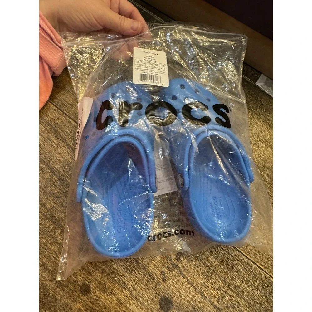 Crocs Big Kids Classic Clog K Slip On Summer Shoes Size C 12 Blue!